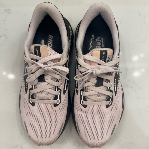 Women's Brooks Adrenaline GTS 22 Pink/Blackened Pearl Mesh size 7 - Picture 6 of 11